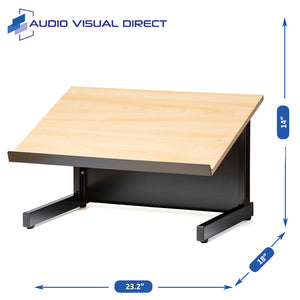 Tabletop Lectern Measuring 23.2" x 18" x 14" black beech. 