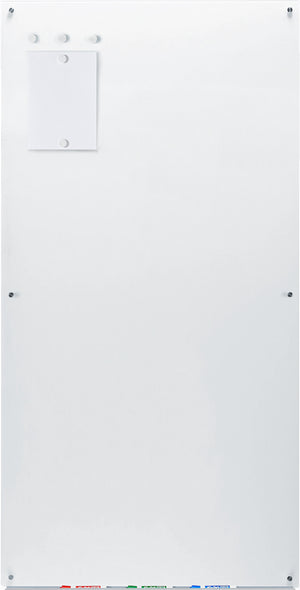 Magnetic Non-Glare Projection Ultra White Glass Dry-Erase Board Set - Includes Board, Magnets, and Marker Tray