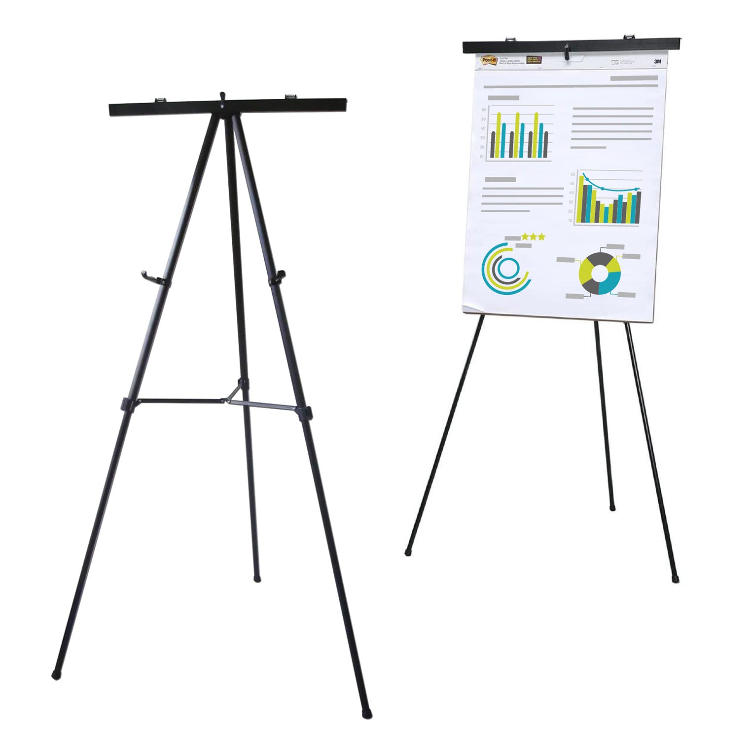 Lightweight Aluminum Flip-Chart Presentation Easel