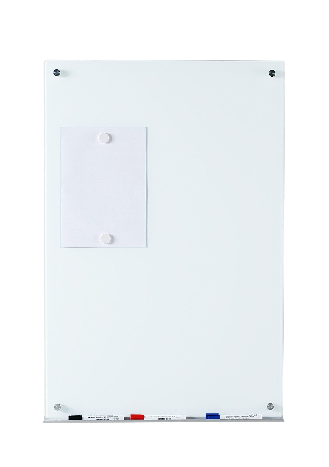 Audio-Visual Direct Frosted Glass Dry-Erase Board Set - 3' x 2' - Includes  Hardware & Marker Tray (Non-Magnetic)