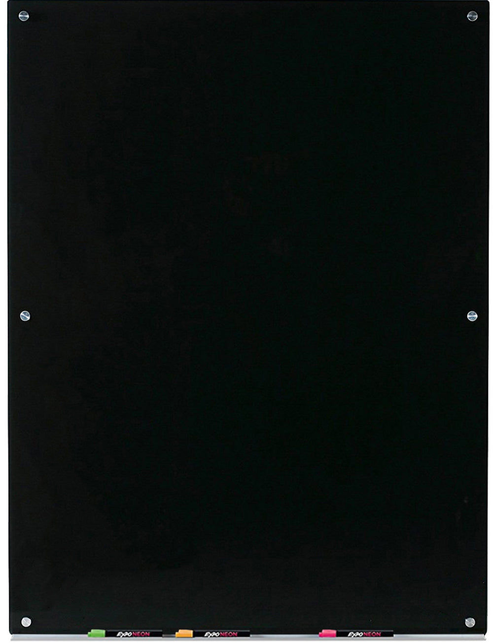 Audio-Visual Direct® | Black Glass Dry-Erase Board for Home Office