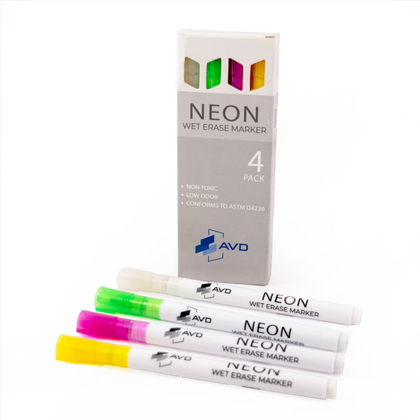 Audio-Visual Direct Pastel Dry Erase Markers, Set of 4